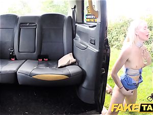 fake cab Golden bathroom for scorching chick followed ass-fuck hook-up